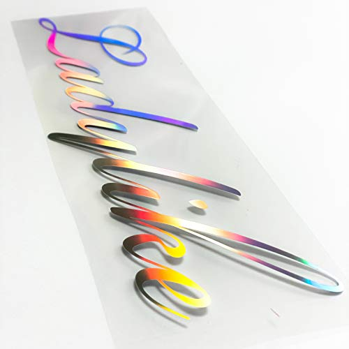 55cm Ladylike Autoaufkleber Hologramm Regenbogeneffekt Frontscheibensticker Heckaufkleber Glitzer