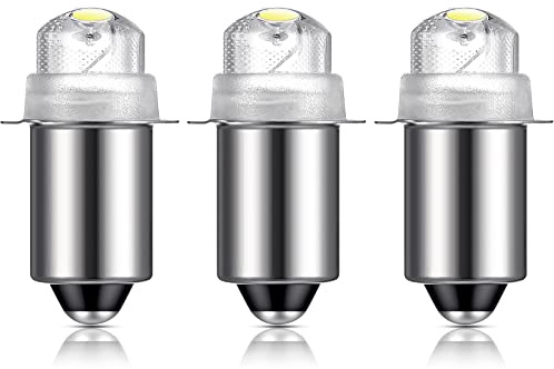 Honoson 3 bombillas LED de repuesto para linterna de 55 lúmenes, 4,5 voltios, para linterna con 10 años de vida útil, 41-1644, base de bayoneta de criptón LED