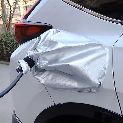 LZSTEC EV Charger Plug Port Cover, Rainproof Waterproof Outdoor Electric Car Charging Rain Sun UV Snow All Weather Protection, Magnetic Adhesion, Fit Vehicles w/Steel Body, Clear