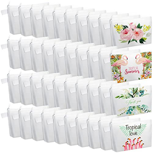 Saintrygo 40 Stück Sublimations-Make-up-Taschen aus Leinen, blanko, für Wärmeübertragung, Sublimation, Kosmetik, für Reisen, Kulturbeutel, Bastelarbeiten, 12,7 x 25,4 x 4,6 cm