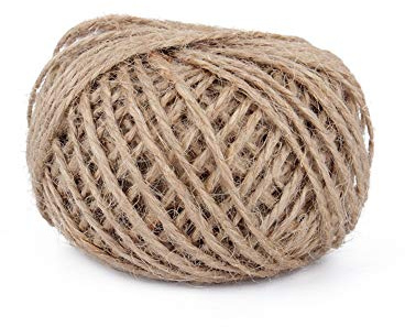 Naturjute Seil, braun 2mm dick schwer Basteln DIY Armbänder Geschenkverpackungen Gartenartikel Katzenkratzseil Baumschaben Reparatur