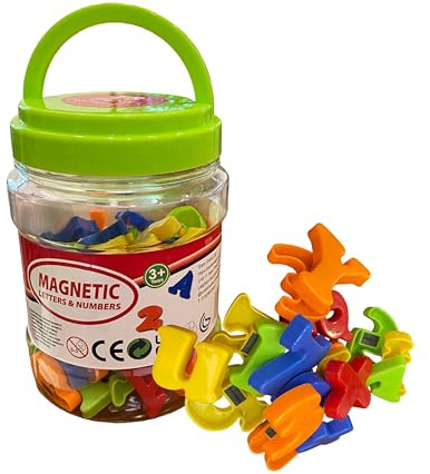 Ram ABC Magnetbuchstaben 78 magnetische Buchstaben und Zahlen, Geschenk-Set für Kinder, pädagogische Rechtschreibung, Mathematik, Buchstaben