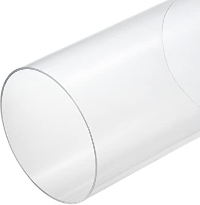 sourcing map PVC Transparent Rohr, Innendurchmesser 175mm Durchmesser 180mm LÄNGE 250mm Acryl Kunststoffrohr für Lampenbau, Stehlampen, Möbel