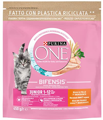 Purina ONE Bifensis pienso gato bebe Junior Pollo 10x450 g