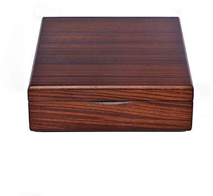 BONOOL Schmuckschatulle aus Holz, tragbar, Ringbox, einfache Samt-Aufbewahrungsbox für Schmuck, Ring, Schmuckschatulle für Frauen