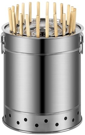 Moddeny Barbecue au Charbon de Bois Portable en Acier Inoxydable, Barbecue au Charbon de Bois sans fumée, Four étouffé Suspendu intérieur et extérieur, grilles Verticales au Charbon de Bois