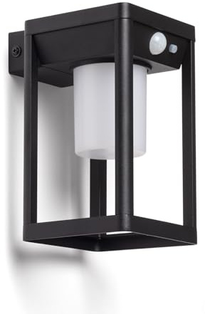 LEDKIA LIGHTING Applique Murale Extérieur Solaire LED 2.5W Aluminium avec Détecteur de Mouvement Devah Noir