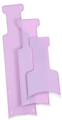 Beavorty 3stücke Strähnchenbrett Mit Zähnen Aus Hochwertigem Material Professionelles Haarfärbewerkzeug Für Salon Und Heimgebrauch Leicht Und Tragbar