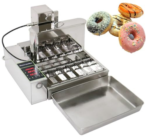 CAFIEDR Automatic Donut Maker Machine,Commercial Automatic Donut Machine,Digital Donut Fryer,Donut MakerDonut Machine,9.5L Hopper 2500 Unit/H