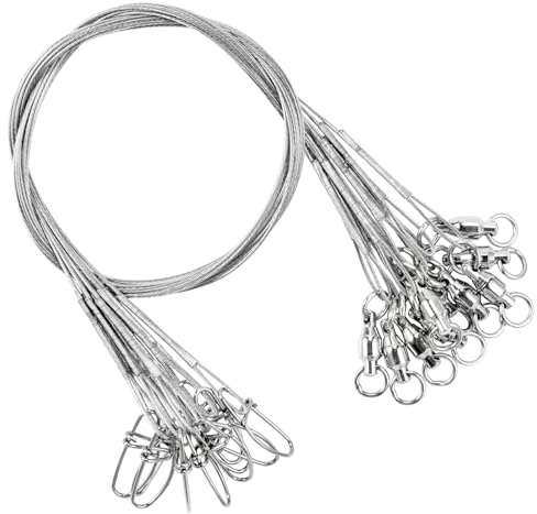 9Tong Steel Wire Fishing Leader Saltwater Rigs Saltwater Fishing Leader Stainless Bait Steel Fishing Leaders Wire White Nickel