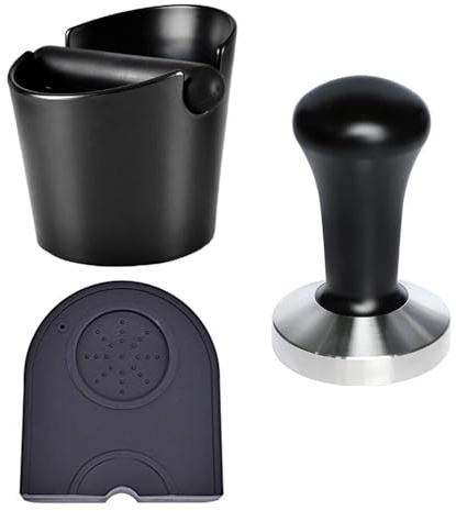 YTUGIL Abklopfbehälter für Siebträger/Tampermatte/Kaffeesatz Kaffee Tamper, Abschlagbehälter für Dein Barista Zubehör, Kaffeesatz Abschlagbehälter, Kaffee Geschenk