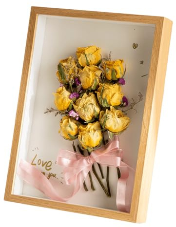 marysgift 6x4 Photo Frames Shadow Box Frame 3D Deep Box Frames with Mount Display Case for Medals Flowers Wooden 6 x 4 (15.3 x 10.3cm)