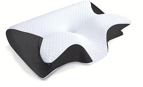 SWZEC Oreiller SOYA 2.0 Ergonomique Cervical 2 en 1 - Oreiller Orthopédique à Mémoire de Forme pour Dormir sur Le Dos et Le Côté, Confort Optimal pour la Nuque