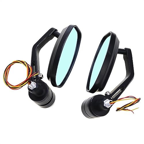 Lenkerendenspiegel Motorrad-Lenker-Bar-Endspiegel Rückspiegel Mit Blinkern Universal 7/8 Zoll 22 Mm