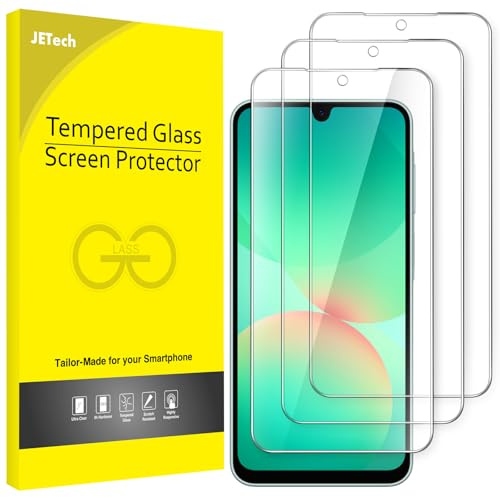 JETech Skärmskydd för Samsung Galaxy A26, 3-Pack | HD-Klar, Anti-Skrapa, 9H Reptåligt Härdat Glas