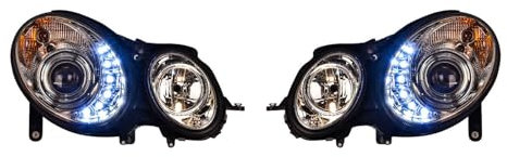 SHWEYFNZ Auto Frontleuchten für Mercedes-Benz E-Class W211 2002-2005, Scheinwerfer Frontlicht Frontleuchten Montage Autoscheinwerfer, Scheinwerfer-Baugruppe,a Complete Set