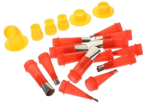 SEWOART 2 Sets Reusable Dressing Tool Stainless Steel and Silicone Including Caulking Tool Caulking Nozzle and Base for Bathroom and Kitchen