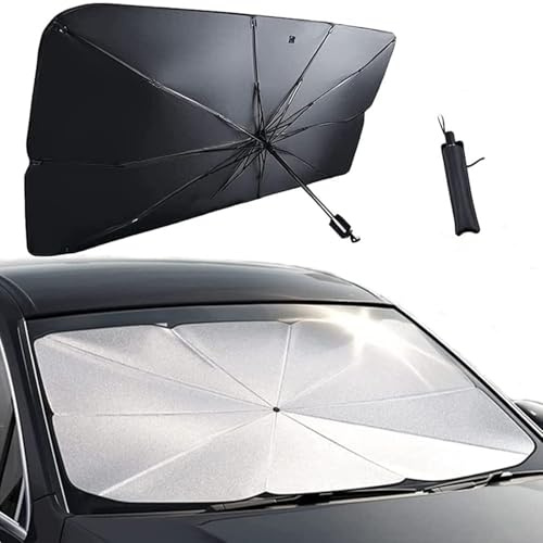 Pare-Soleil Voiture Pare-Brise Avant 125x65cm - Protection UV 100% et Isolant Thermique - Rideau Pare-Soleil Pliable pour Voiture, SUV, Camion - Protection Solaire Intérieure Contre la Chaleur
