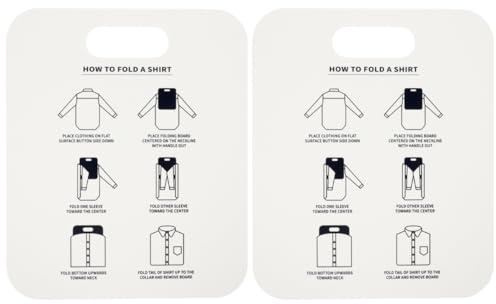 ULTECHNOVO 2pcs Clothes Folding Board T Shirt Folder Clothes Folding Board Helper Closet Storage Drawer Organizer for T-Shirts Dress Shirts Sweaters