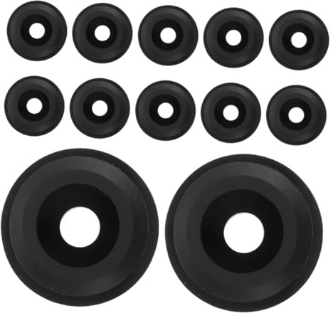 OHPHCALL 12pcs Rv Stove Accessories Grommets for Camper Stovetop Replacement Parts for Gas Stoves Grommets Cooktop Grate for Black Rubber