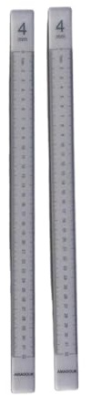 LeeQinersw 2 Pezzi Strisce di Spessore per Impasto in Acrilico, Guide per Mattarello 40 Cm di Lunghezza, Righello di Spessore per Biscotti, Fondente O Strati di Pasta, 4mm