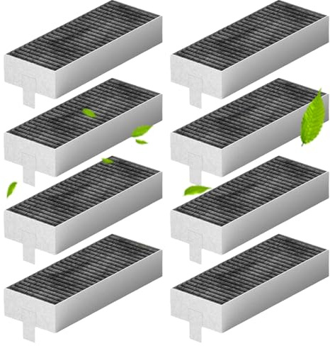 8 filtros de carbón activo compatibles con Siemens HZ9VRCR0 17004796, Bosch HEZ9VRUD0 17004811, 193 x 75 x 35 mm, accesorios para campanas extractoras, filtro de aire limpio