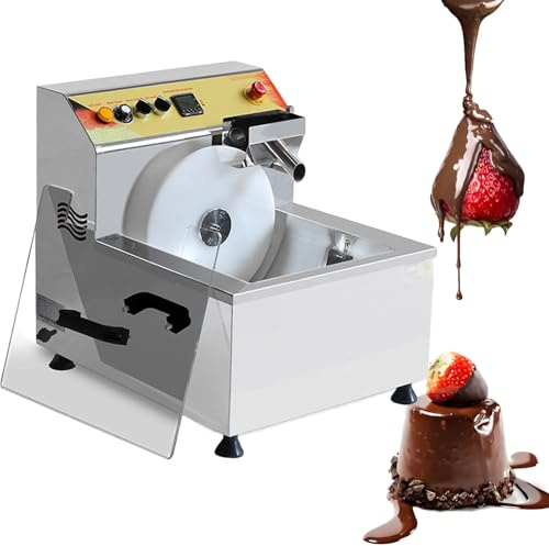 600W Commercial Chocolate Melting Pot,12.4L Hot Melt Machine,Tabletop Vibration 8kg/Batch Table Chocolate Melting Tempering Machine