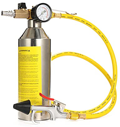Kit Rinçage Clim Auto, Bouteille Sous Pression Inox 1 L - Nettoyage Puissant, Buse Directionnelle, Entretien Sans Démontage