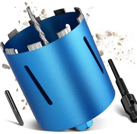 M22 Dosensenker für Kernbohrgerät Ø182mm mit SDS-Max & 10mm Turbo L 200mm | Max. 2200U/M, zum Mauerwerk Stahlbeton Beton Trockenbau, Diamantbohrkrone Trockenbohrkrone Nass Kernbohrer