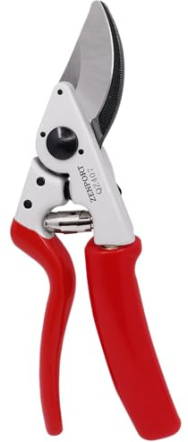 Zenport QZ407 Rotating Professional Pruner, 1-Inch Cut, 8.25-Inch Long, Red