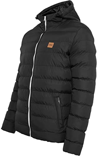 Urban Classics Basic Bubble Jacket Homme, Noir (Black/White/Black 61), M