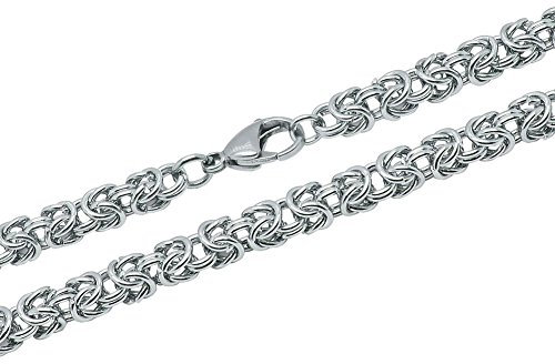 Soul-Cats Königskette Edelstahlkette Armband einzeln oder im Set, Größe: 8 mm;Auswahl: Kette 55 cm