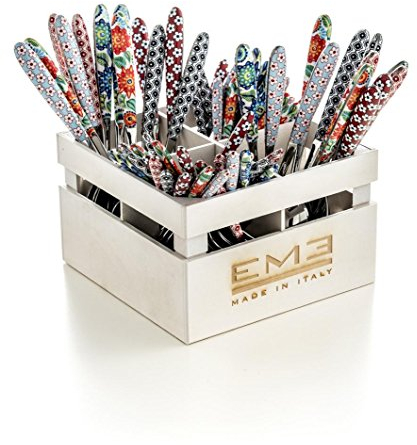 Eme YOU & ME VERO BLEND SERVIZIO 24 PZ 6 POSTI TAVOLA COLORI ASSORTITI MADE IN ITALY FORCHETTA COLTELLO CUCCHIAIO CUCCHIAINO