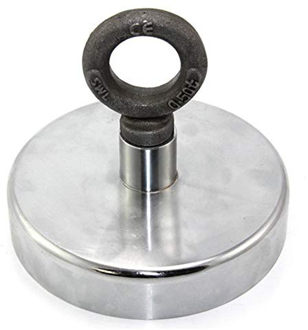 Magnet de Recuperación de Ferrita Con Cebolio M14 Para Pesca Por Imán, Recuperación Y Caza de Tesoros - 125mm de Diámetro x 100mm de Alto - 130kg - Paquete de 10