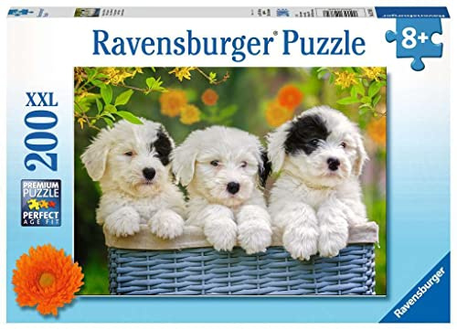 Ravensburger Puzzle Kuschelige Welpen - 200 XXL Teile Puzzle ab 8 Jahre | 200 XXL Teile Puzzle, Kinderpuzzle ab 8 Jahre, Ravensburger Qualität