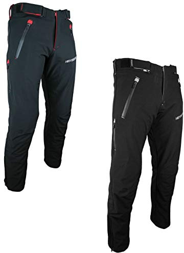 HEYBERRY Soft Shell Motorradhose Textil Schwarz/Weiss Gr. XL