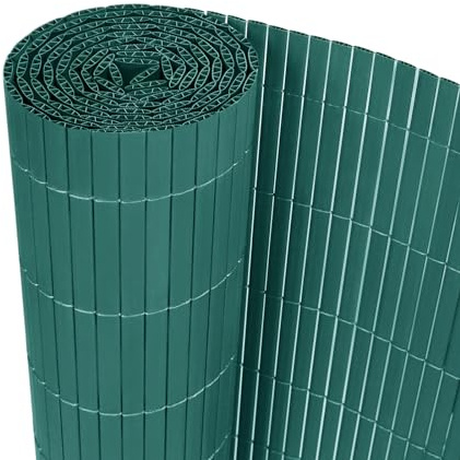 UISEBRT Sichtschutzmatte PVC Sichtschutzzaun Windschutz Sonnenschutz für Balkon, Garten und Terrasse, 180x500cm, Grün