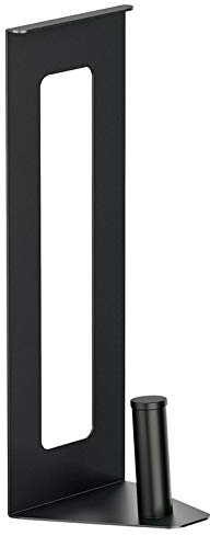 Gedotec Universal-Rollenhalter schwarz matt für Küchenreling-Set und Relingleiste Küche, 1 Set Küchenrollenhalter für Hänge-Leiste zum Einhängen, Design Papierrollenhalter Vintage