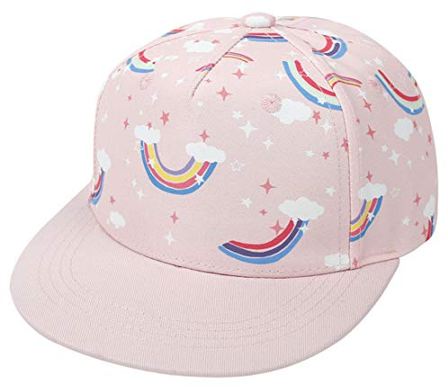 Yixda Baby keps solhatt barn hiphop basebollkeps pojke flicka snapback keps, regnbåge, 2-4 År