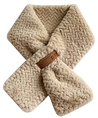 Frauen Pelzkragen Schal, Asudaro Herbstschal Winterschal Kaninchenfell Plüsch Halswärmer Herbst Und Winter Warmer Schal Für Passende Pullover Mit Kapuze Baumwolle Kleidung Modeschals,khaki