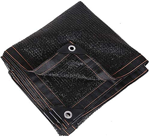 Red de Tela de protección Solar 90% Resistente a los Rayos UV, Lona de Malla con Ojales para Patio, pérgola, toldo RV (Negro, 2 x 2 m)
