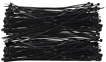 Dasertoe Lot de 100 Colliers de Serrage Plastique, Serre-câbles électriques en nylon Noir 150 x 1,8 mm