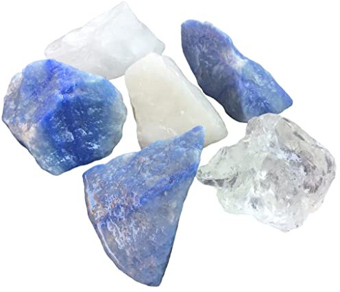 Steinfixx Premium Edelstein-Quellwasser-Set Erkältung und Stimme | Rohsteine zur Energetisierung von Trinkwasser | 21 Seiten Anleitung Heilsteine | Wasserbelebung