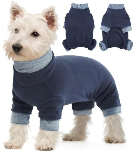 Kuoser Hundepullover Kleine Hunde Haustierkleidung, Fleece Hund Pullis Warme, Herbst und Winter Rollkragenpullover Hundemantel für Kleine Mittelgroße Hunde, Chihuahua, Beagle, Weicher Hunde Pyjamas