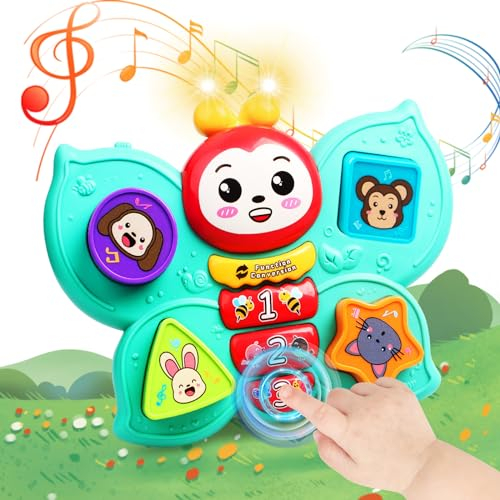 MOOKCUY Baby Spielzeug 12–18 Monate, Baby Spielzeug 12 Monate Musik/Farbsortierer Spielzeug, Weihnachten Geburtstag Geschenk für 1Jahre Jungen Mädchen