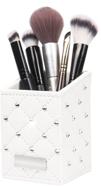 Make Up Pinsel Aufbewahrung Kosmetik Organizer Make up Pinselhalter Schminktisch Deko für Bad Eitelkeit Arbeitsplatte(Weiß)