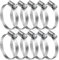 JatilEr 50-70mm Hose Clips, 8 Pcs Adjustable Hose Clamps 304 Stainless Steel Pipe Clips, Pipe Clamps Metal for Securing Hoses or Pipes for Vent Pipe Drain Pipe Exhaust Pipe Water Pipe