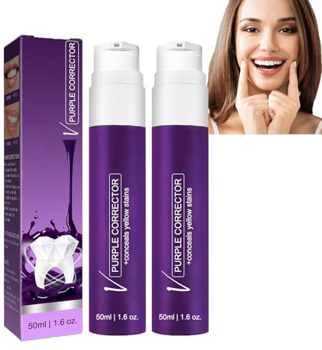 2PCS Pasta de Dientes, v34 Pasta Dentífrica Morada, 2PCS*50ml, toothpastes1 | Aclarar los Dientes, Eliminar las Manchas Dentales, Limpieza Dental