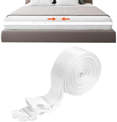 QSJSM 10 Meter Matratzenhalter, Matratzenverbinder, Verbindet Zwei Matratzen Zu Einer Großen Liegefläche, Doppelbettbrücke, Matratzen Verbindung, Matratzenauflage Zum Befestigen Der Matratze