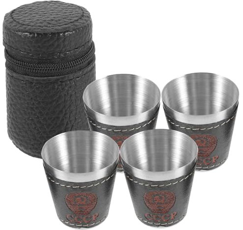 COLLBATH 2 Sets Camping Bierbecher Tragbarer Wasserbecher Edelstahlbecher Für Den Außenbereich Shot Picknick Wein